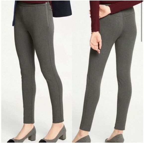 New Ann Taylor Gray Chelsea High Rise Skinny Ankle Pants Size 2 Work Career NWOT - Picture 1 of 9